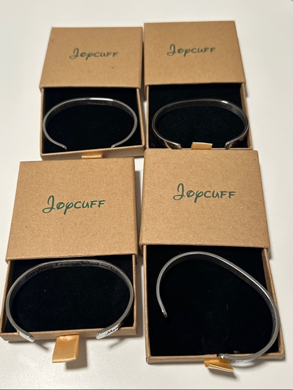 😊 Bundle of 4 JoyCuff Inspirational Bracelets
